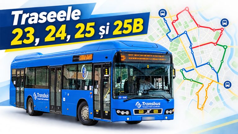 Info Transbus | Program actualizat de circulație pentru traseele 23, 24, 25 și 25B