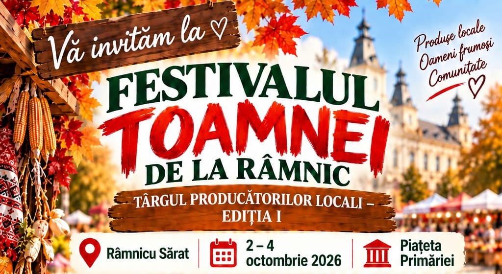 Weekend distractiv, la Râmnicu Sărat. Ce artiști aduce Festivalul Toamnei