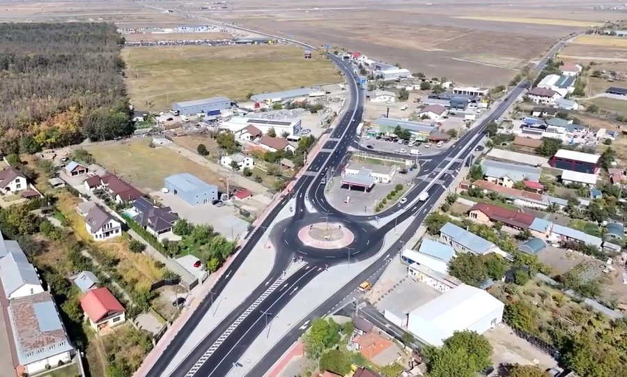 Sens giratoriu nou la Spătaru, pe E85. Au fost încheiate lucrările în valoare de 6,15 milioane de lei